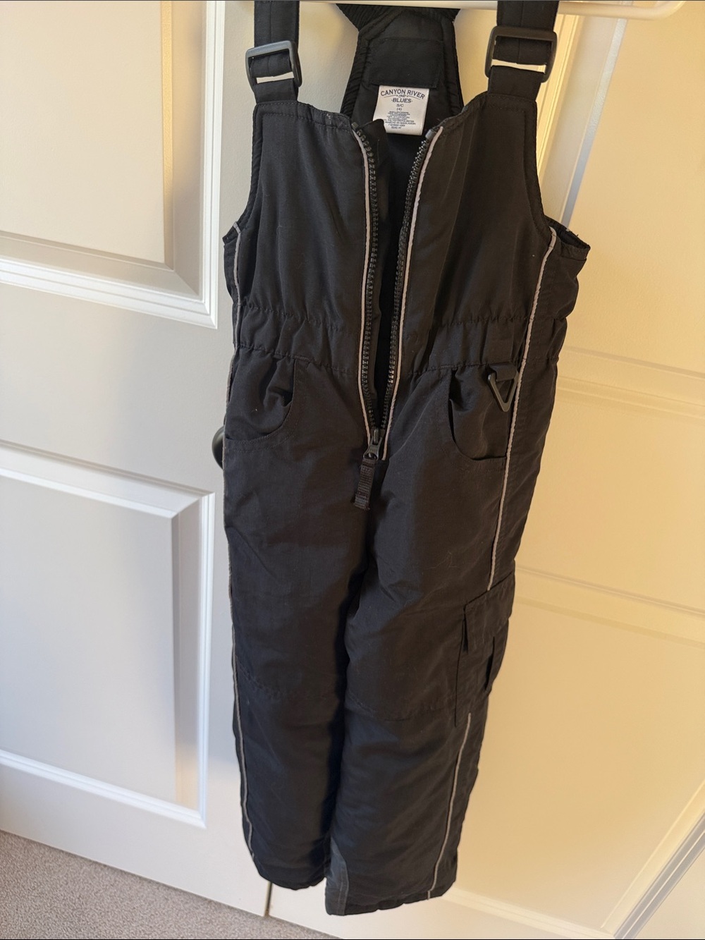 Kids Canyon River Blues Black Insulated Snow Overalls